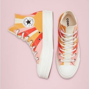 Converse Chuck Taylor All Star Lift Hi Summer Spirit sneakers in multi sunshine